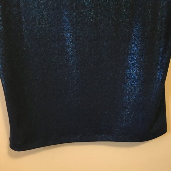Shimmery Shiny Indigo Blue Mermaidcore Tank Top - Picture 6 of 14